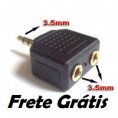 Adaptador Duplicador de saída de áudio 3,5mm